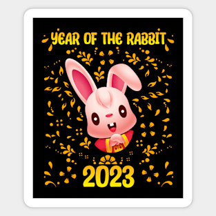 Good Luck Zodiac Happy Chinese New Year of the Rabbit Magnet